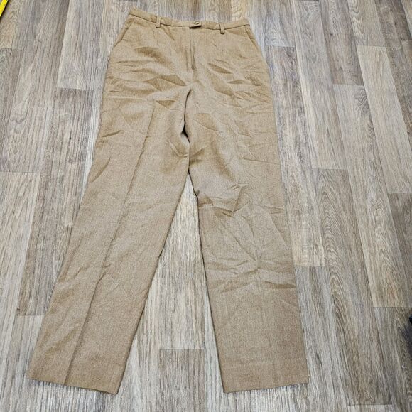 Vtg Pendleton Virgin Wool Trouser Pants Womens 6 Beige Neutral Capsule Wardrobe - Picture 4 of 9